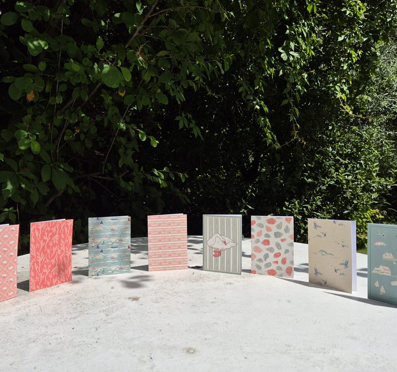 Array of cards from Emsworth Greetings Cards pack