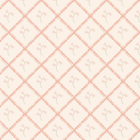 Timeless terracotta floral trellis wallpaper design by Willow and Woods