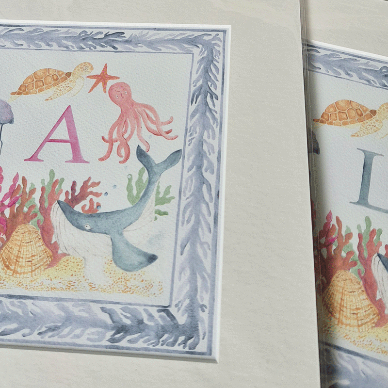 Under the Sea print showing initial colour options