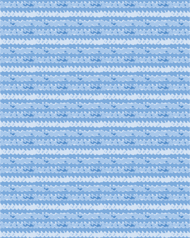 Card with blue waves image